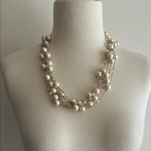 Talbots Cream Pearl Multi-Strand Necklace